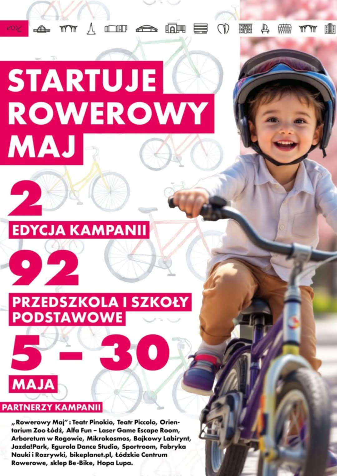 plakat dotyczący kampanii rowerowy maj
