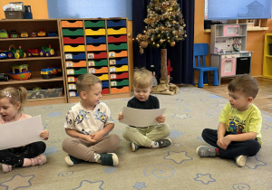 Dzieci z grupy "Nutki" podczas zajęć dydaktycznych